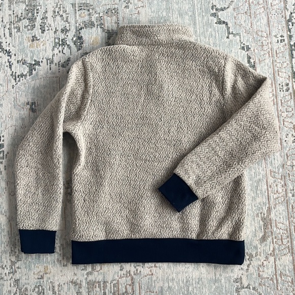 Patagonia Woolyester Oat Pullover Size M Tan and Navy Blue - Picture 7 of 7